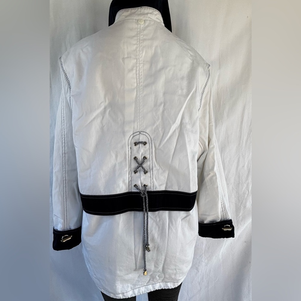 TARA VANESSA Hooded Beach Combing Rain Jacket L Paris Milan New York - Picture 13 of 14
